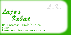 lajos kabat business card